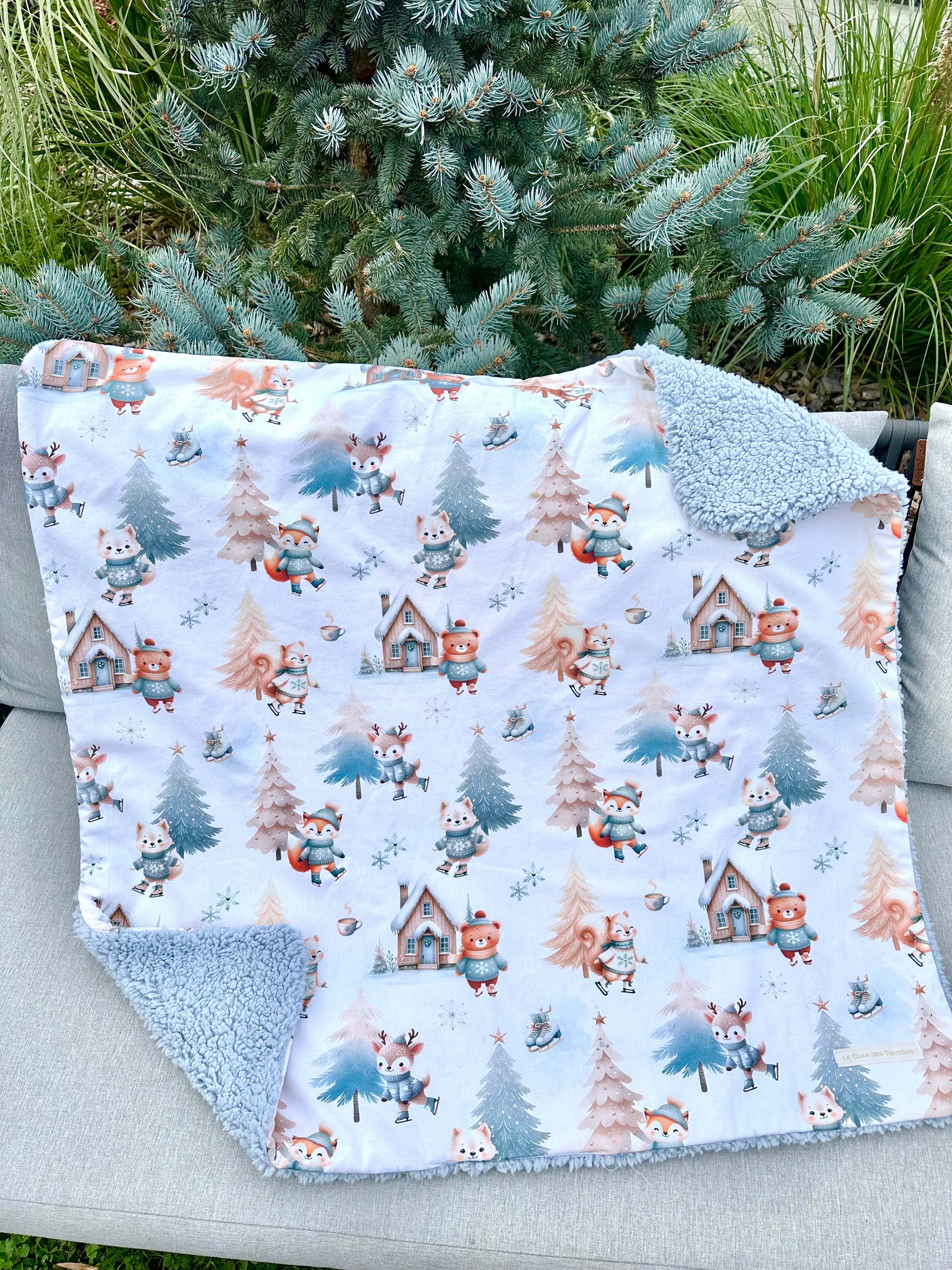 Couverture JOUR DE PATINAGE - 80x78cm