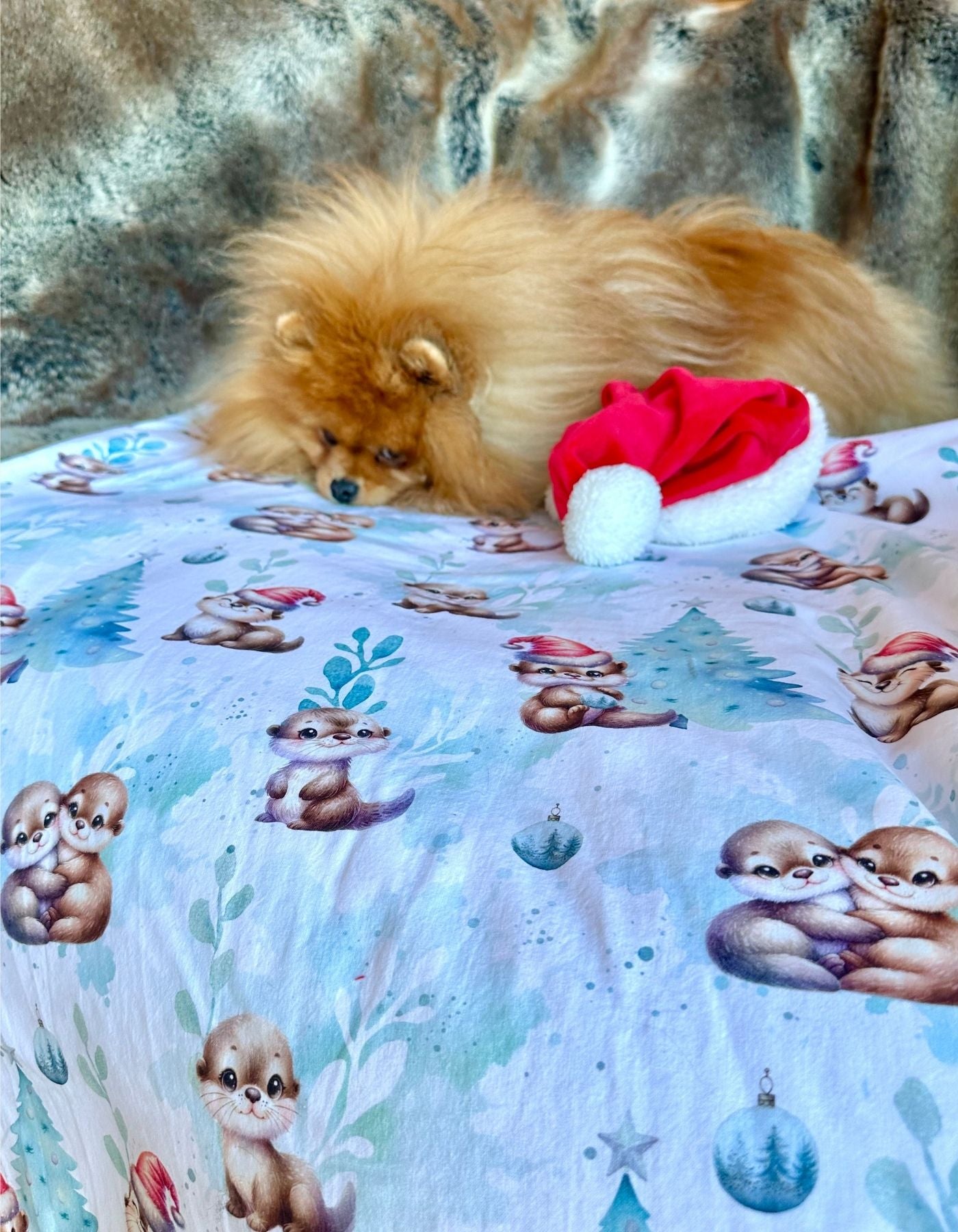 Couverture - LE NOEL DES PETITES LOUTRES - 78x68cm - Cacao