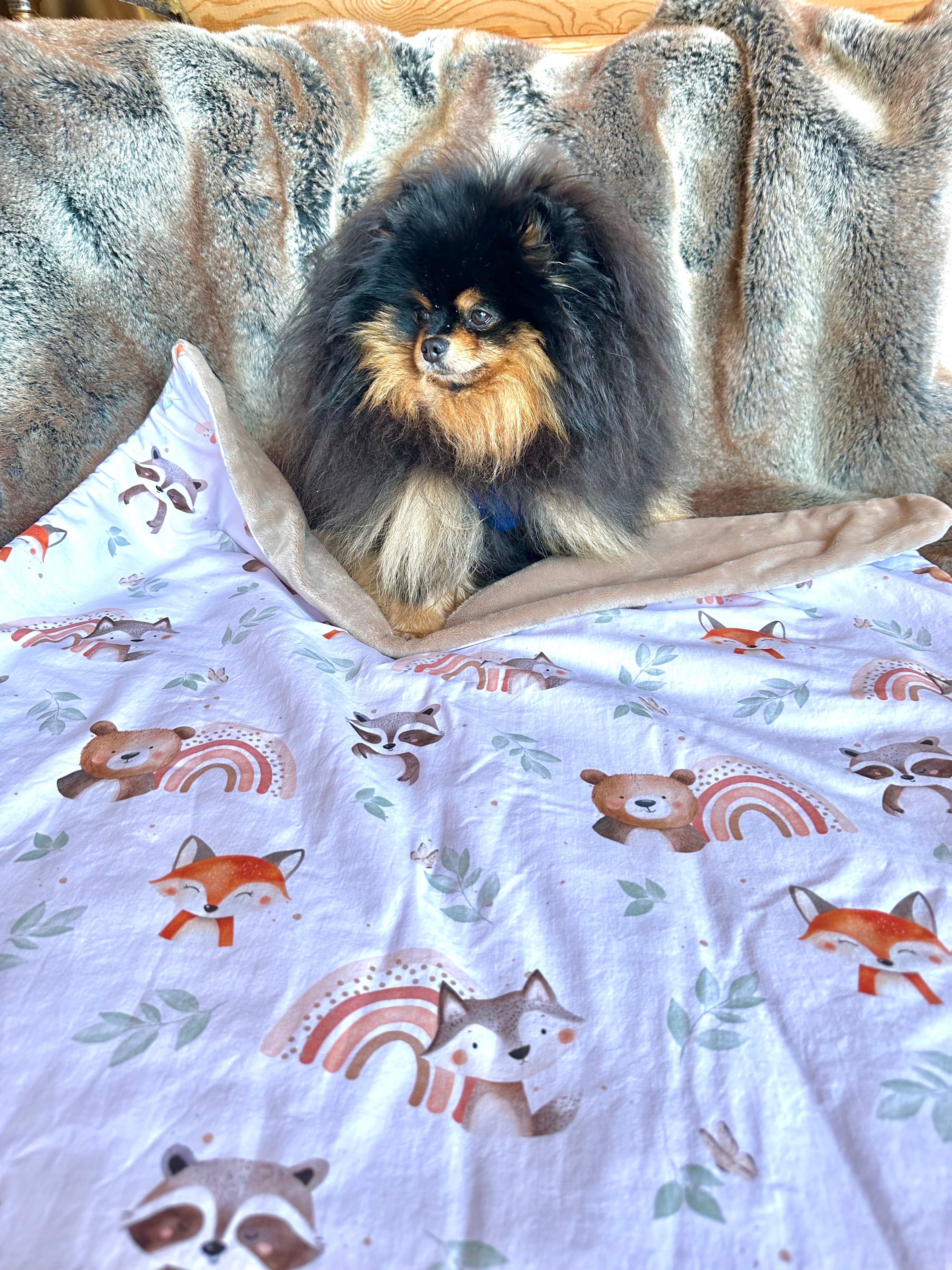 Couverture LES COPAINS DE LA FORET-80x78cm