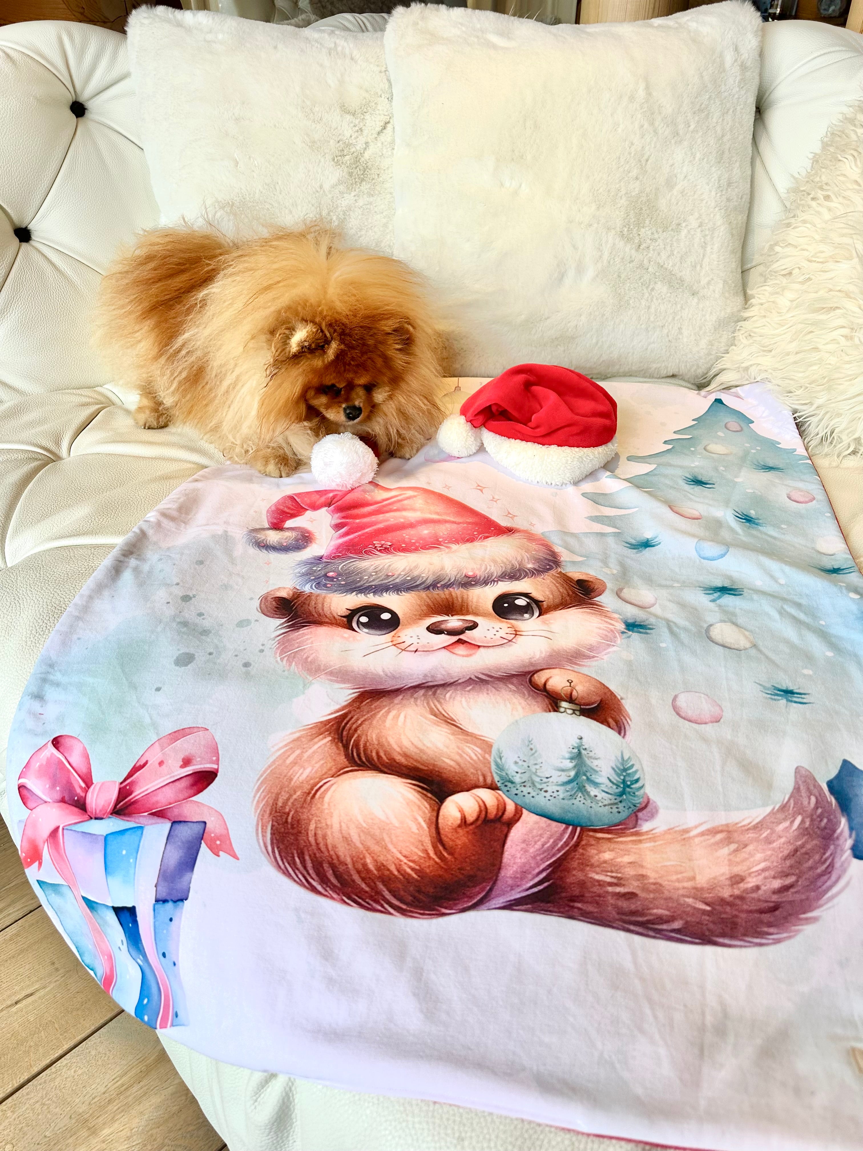 Plaid LA PETITE LOUTRE FETE NOEL - 90/70cm