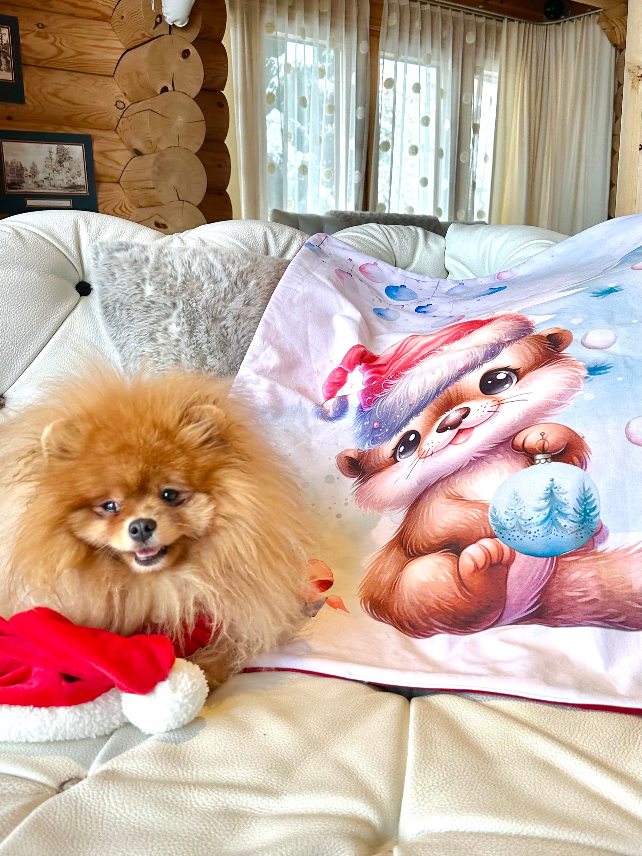 Plaid LA PETITE LOUTRE FETE NOEL - 90/70cm