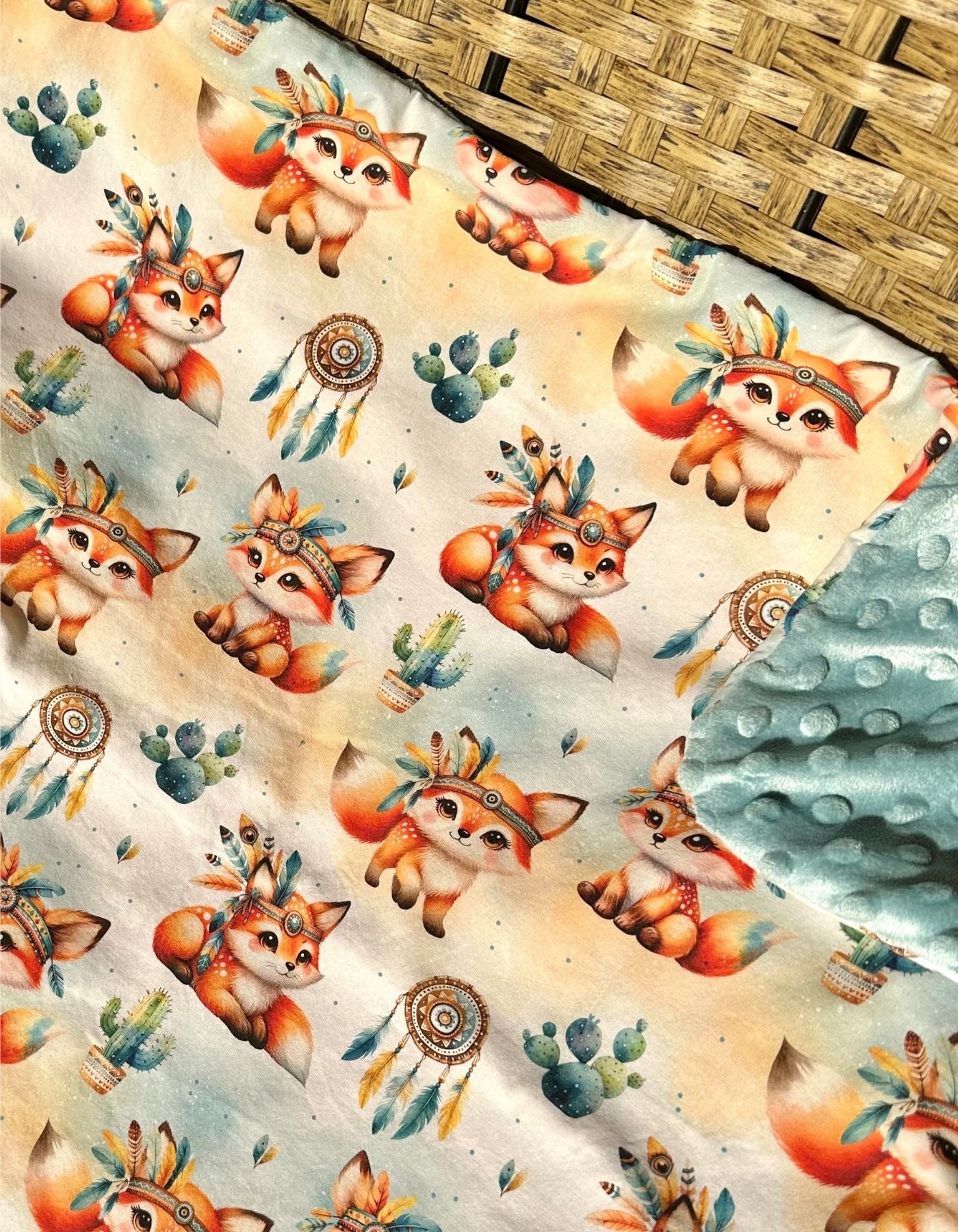 Couverture - PETIT RENARD INDIEN - 59x60cm