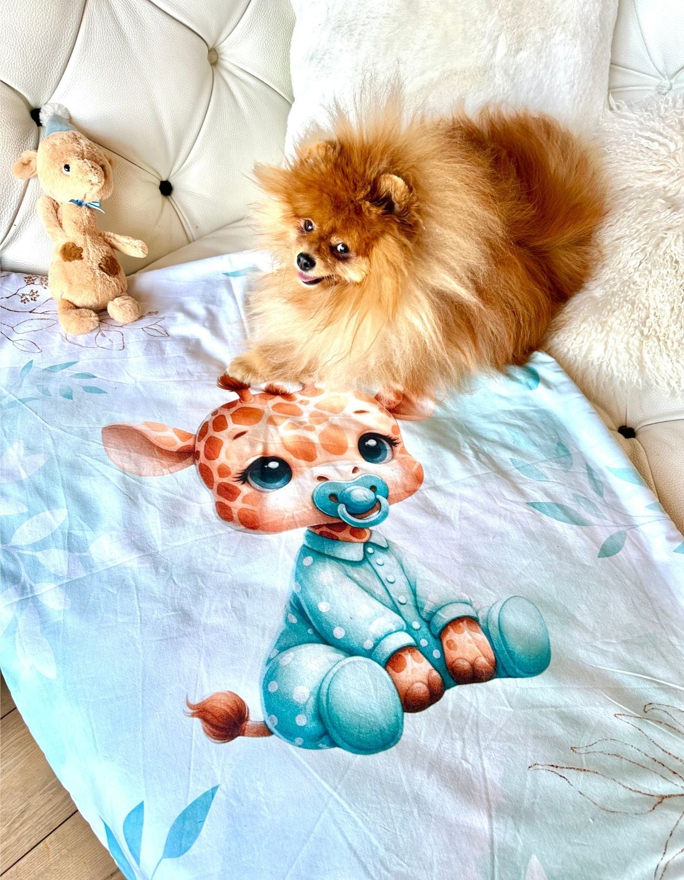 Plaid - UN ADORABLE GIRAFON - 90x70cm