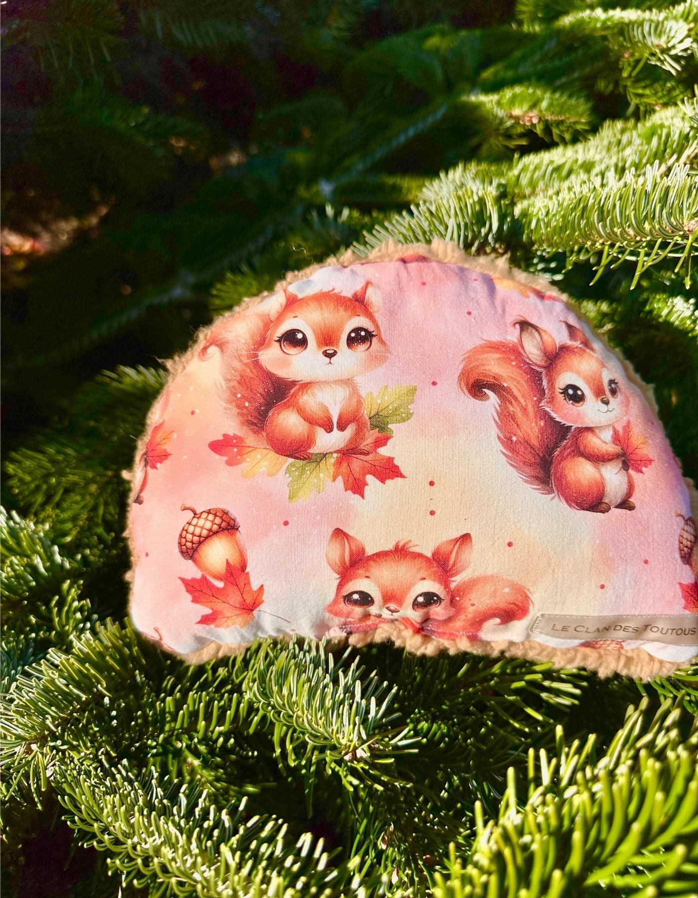 Grand coussin - ADORABLES ECUREUILS - 27x18cm