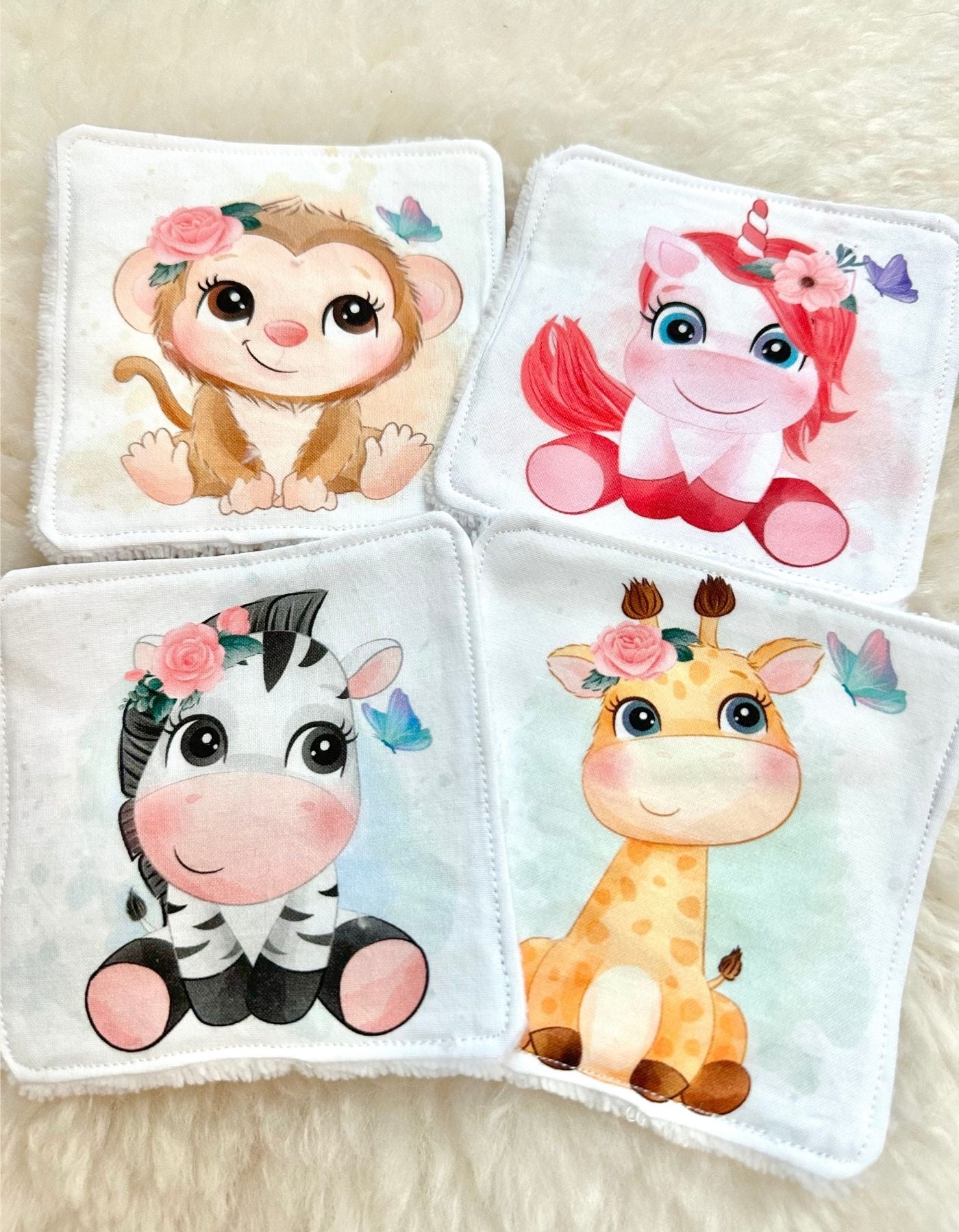 Pack de 4 lingettes - ANIMAUX MIGNONS