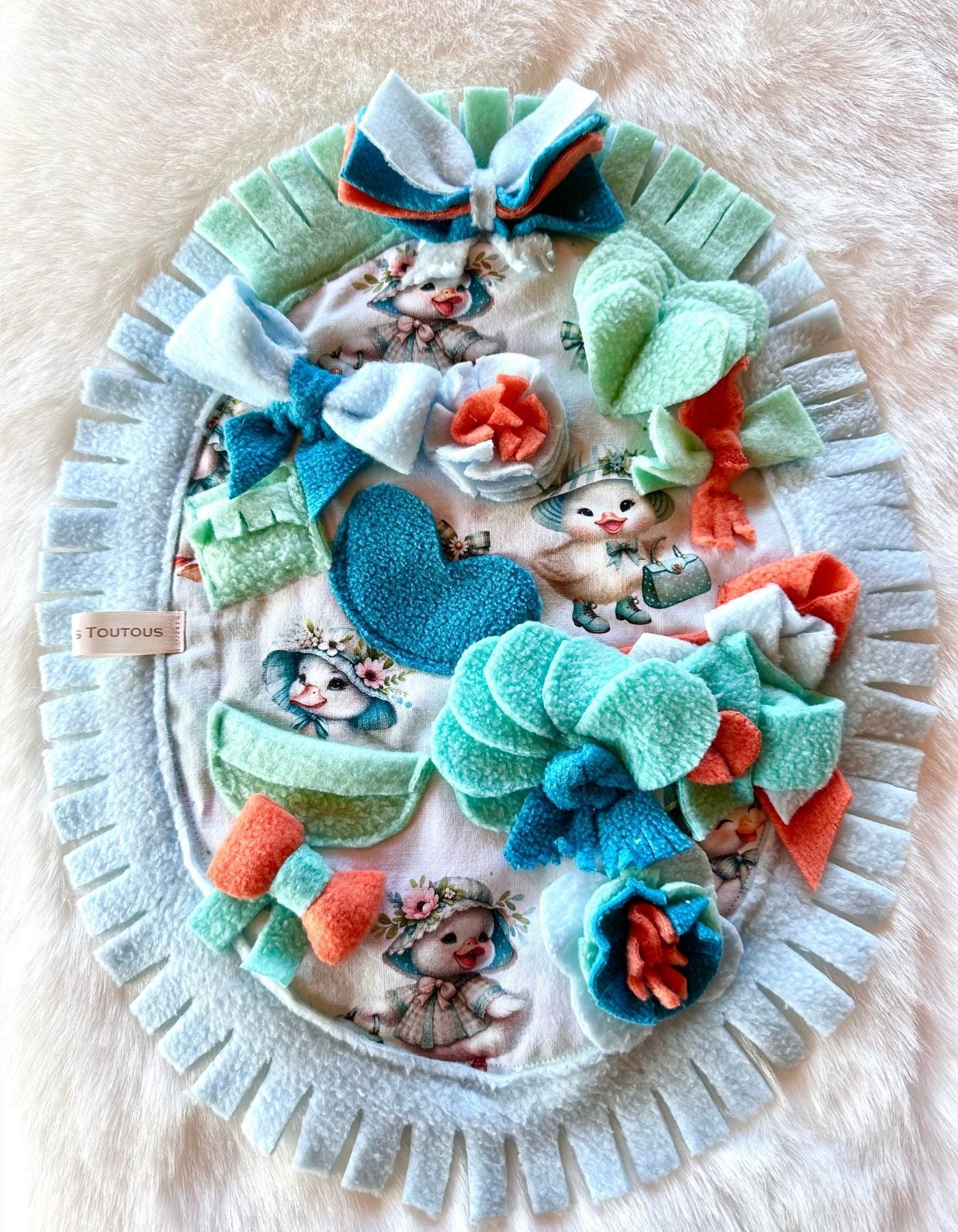 Tapis de fouille - Charme et élégance - 41x34 cm (forme ovale)