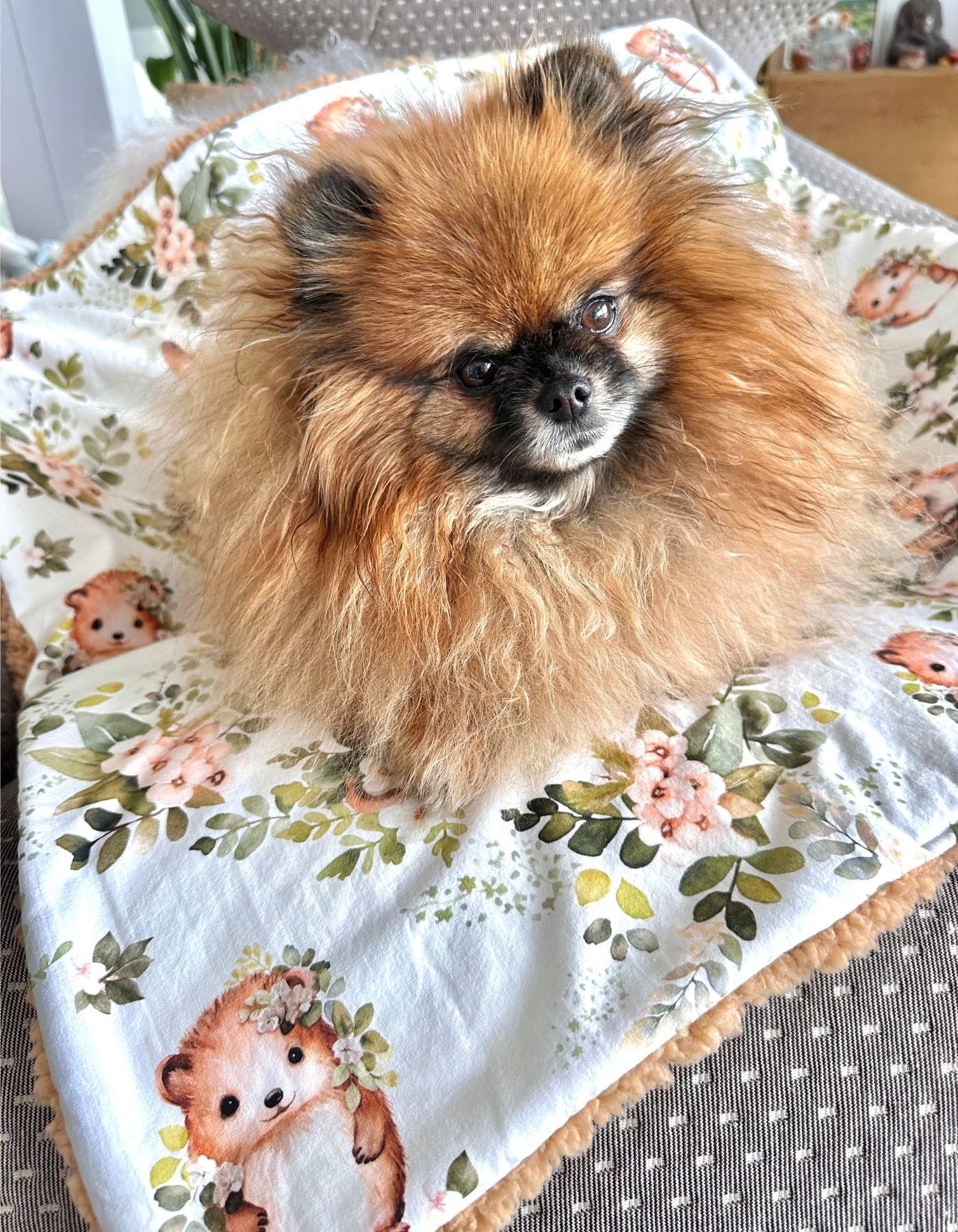 COMMANDE PERSONALISEE - Couverture - DANS UN JARDIN ANGLAIS - 70x70cm