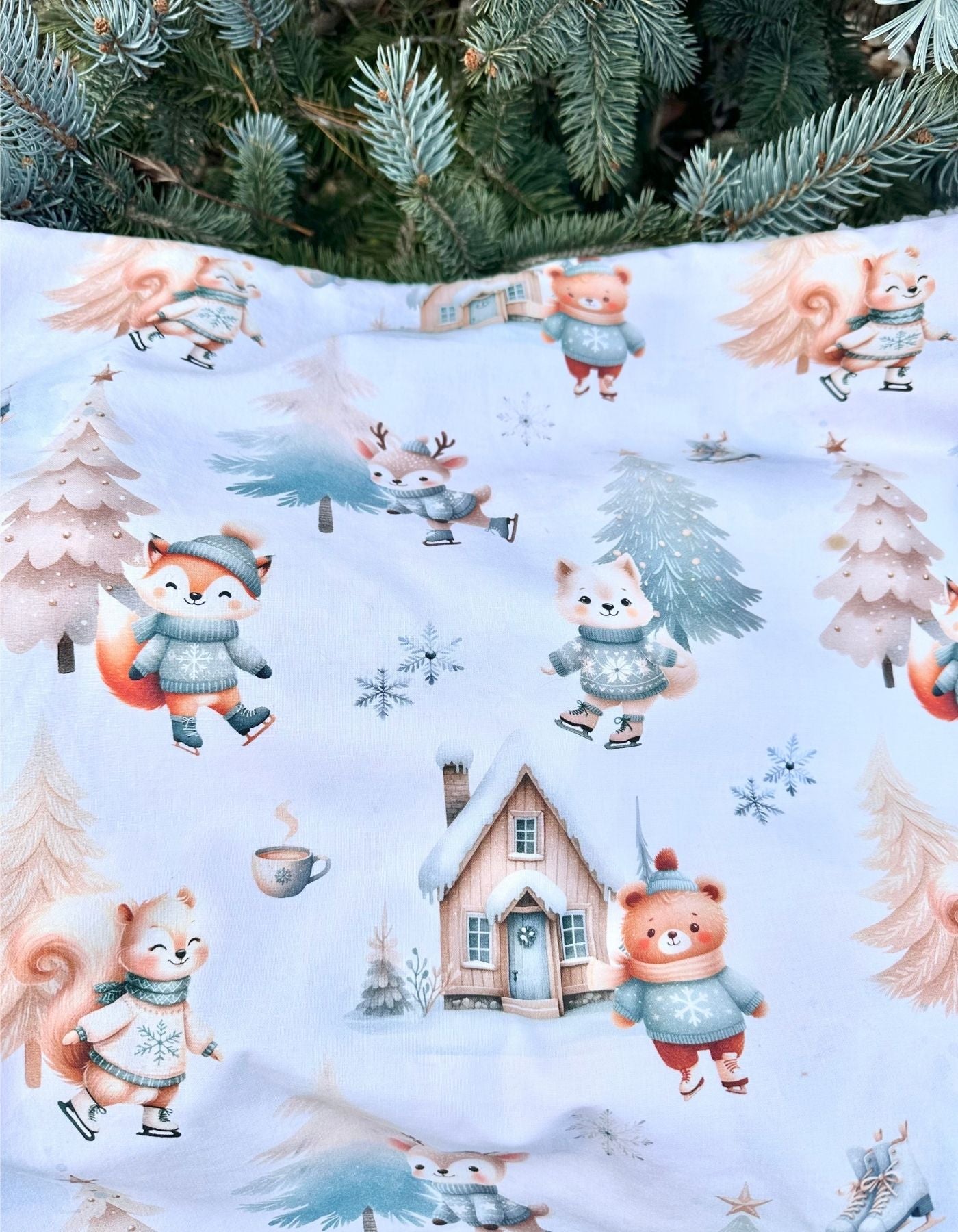 Couverture - JOUR DE PATINAGE - 80x78cm