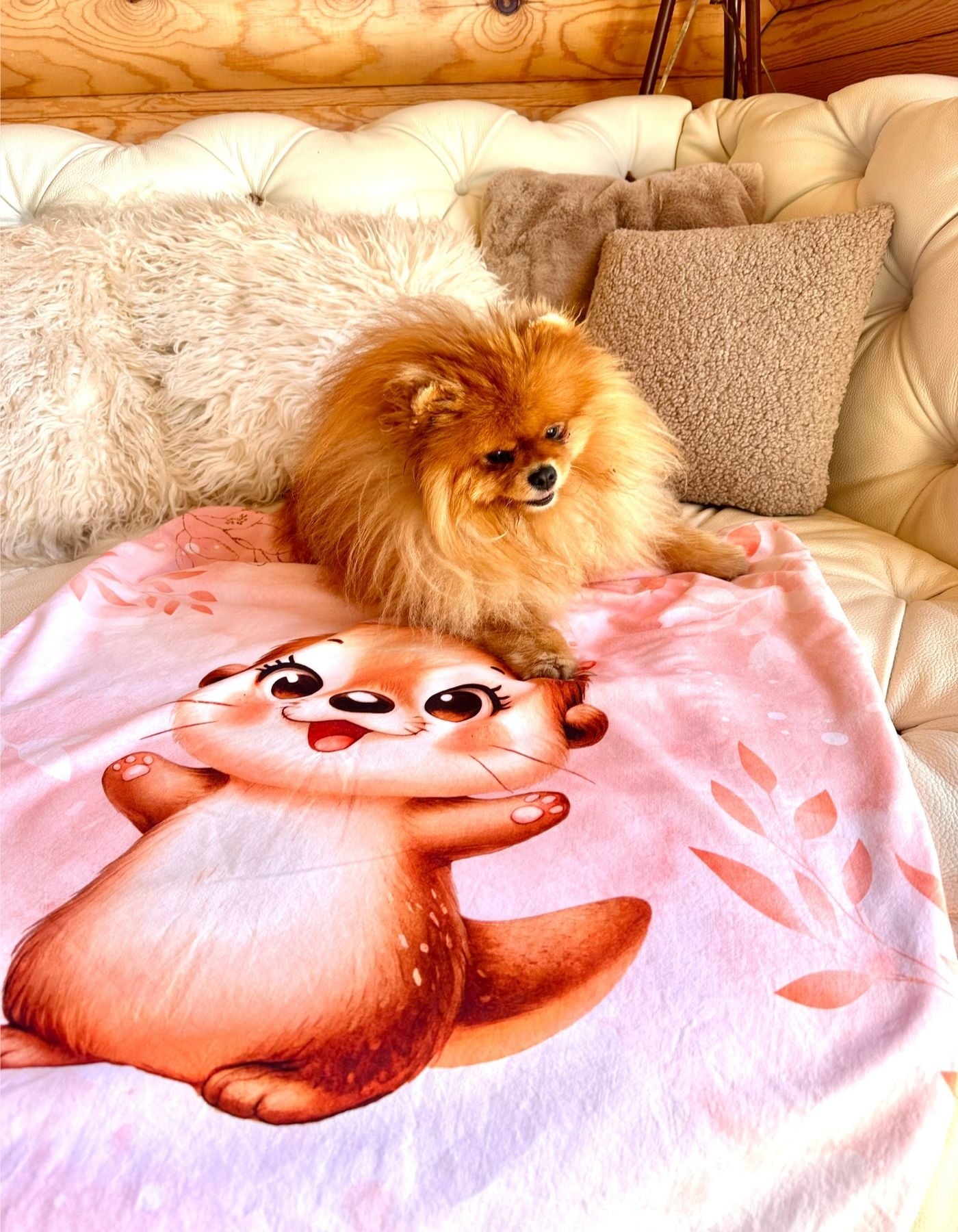 Plaid - LA PETITE LOUTRE COQUETTE - 71x90cm