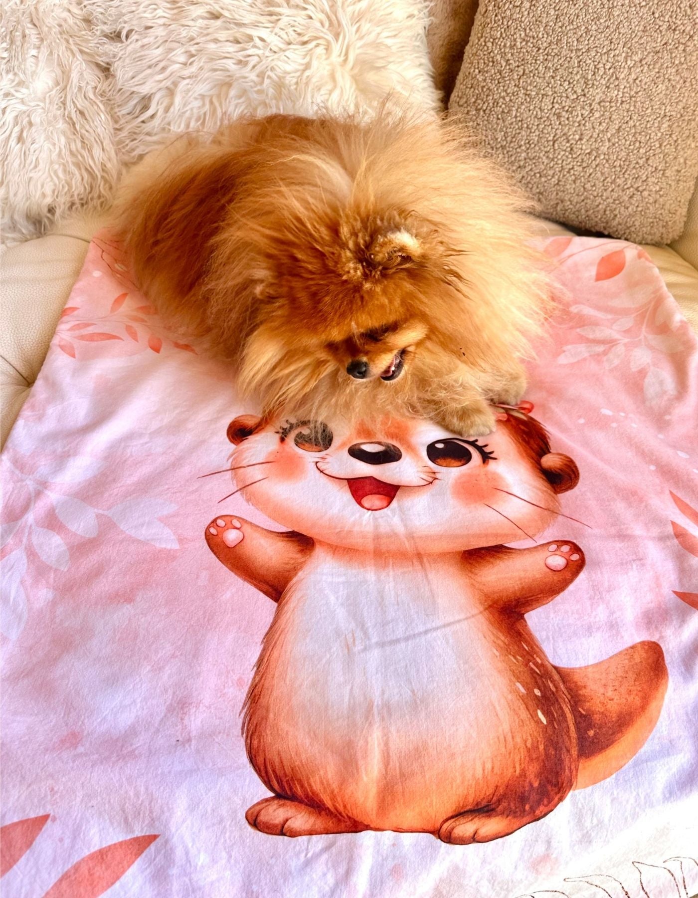 Plaid - LA PETITE LOUTRE COQUETTE - 71x90cm