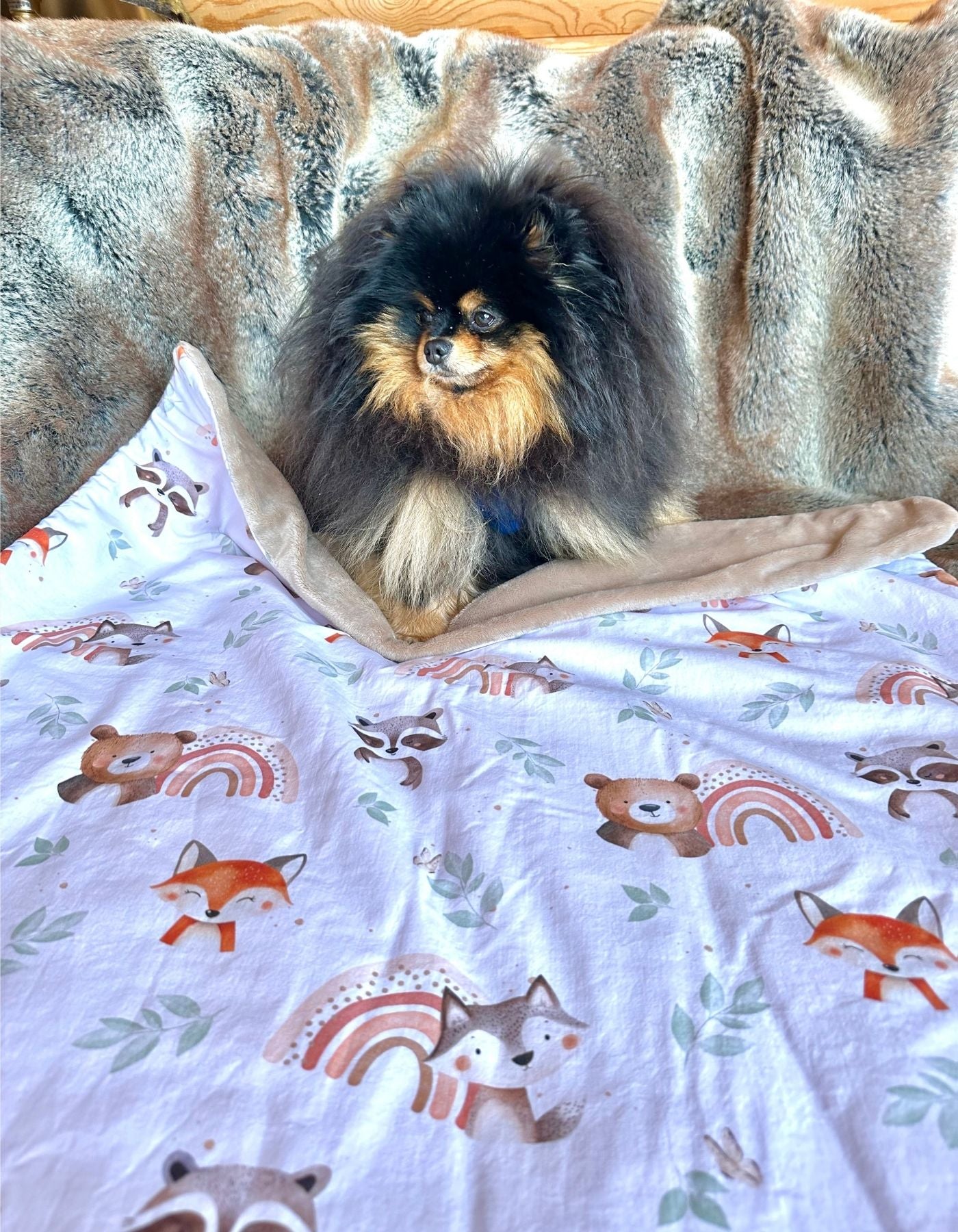 Couverture - LES COPAINS DE LA FORET-80x78cm