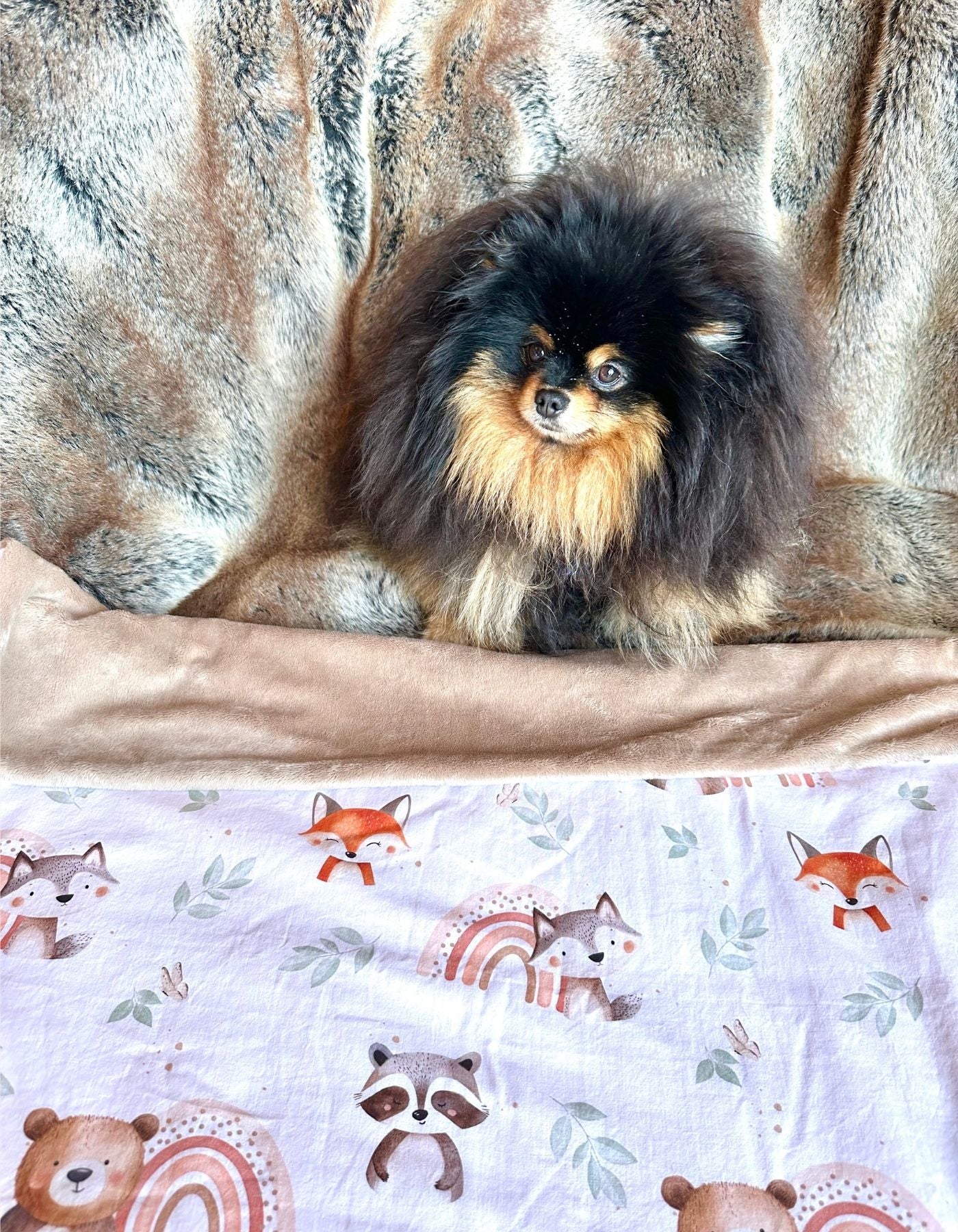 Couverture - LES COPAINS DE LA FORET-80x78cm