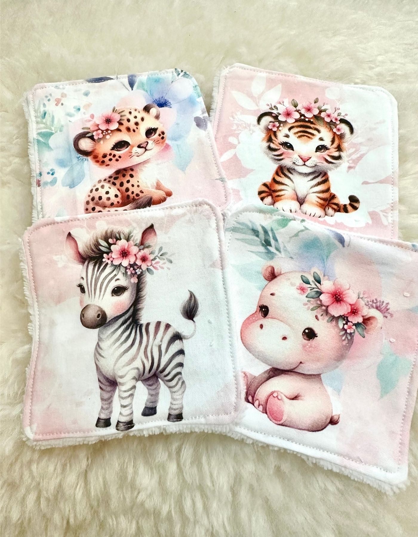 Pack de 4 lingettes - LES COPAINS DE LA SAVANE
