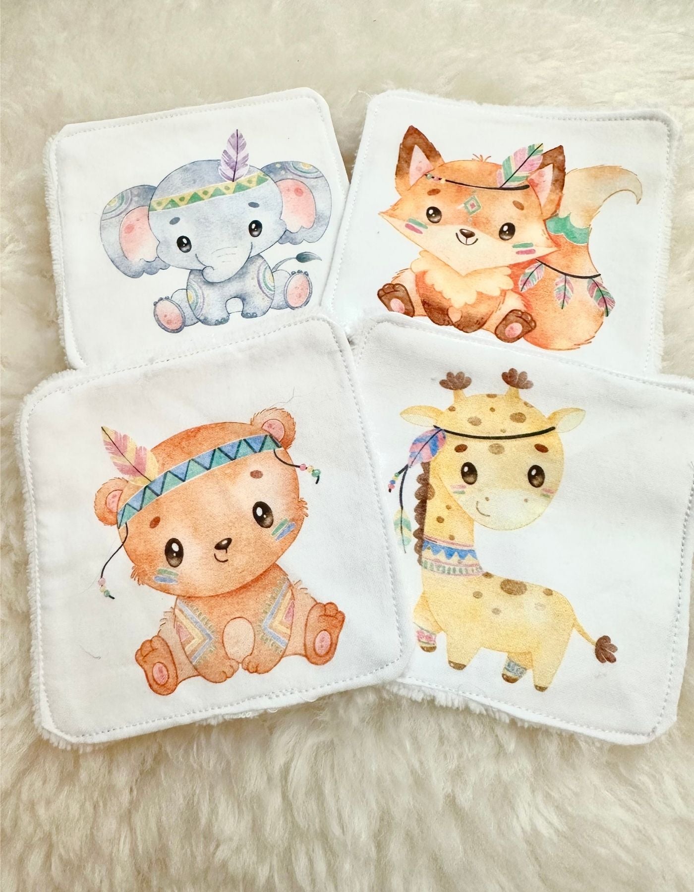 Pack de 4 lingettes - LES P'TITS INDIENS