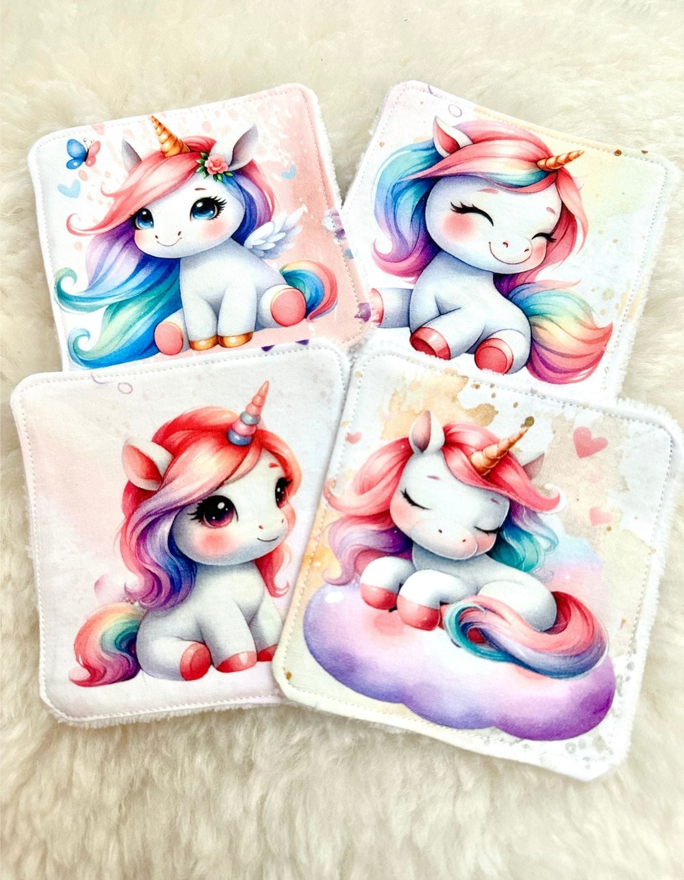 Pack de 4 lingettes - LICORNES MAGIQUES