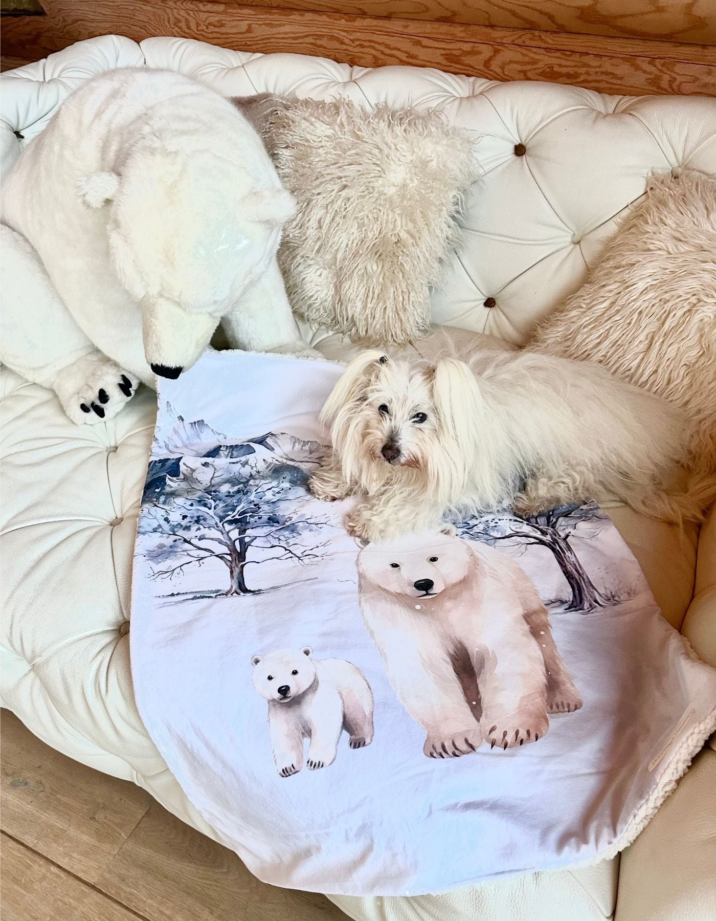 Plaid - MAMAN OURSE ET SON OURSON MIGNON - 92x70cm