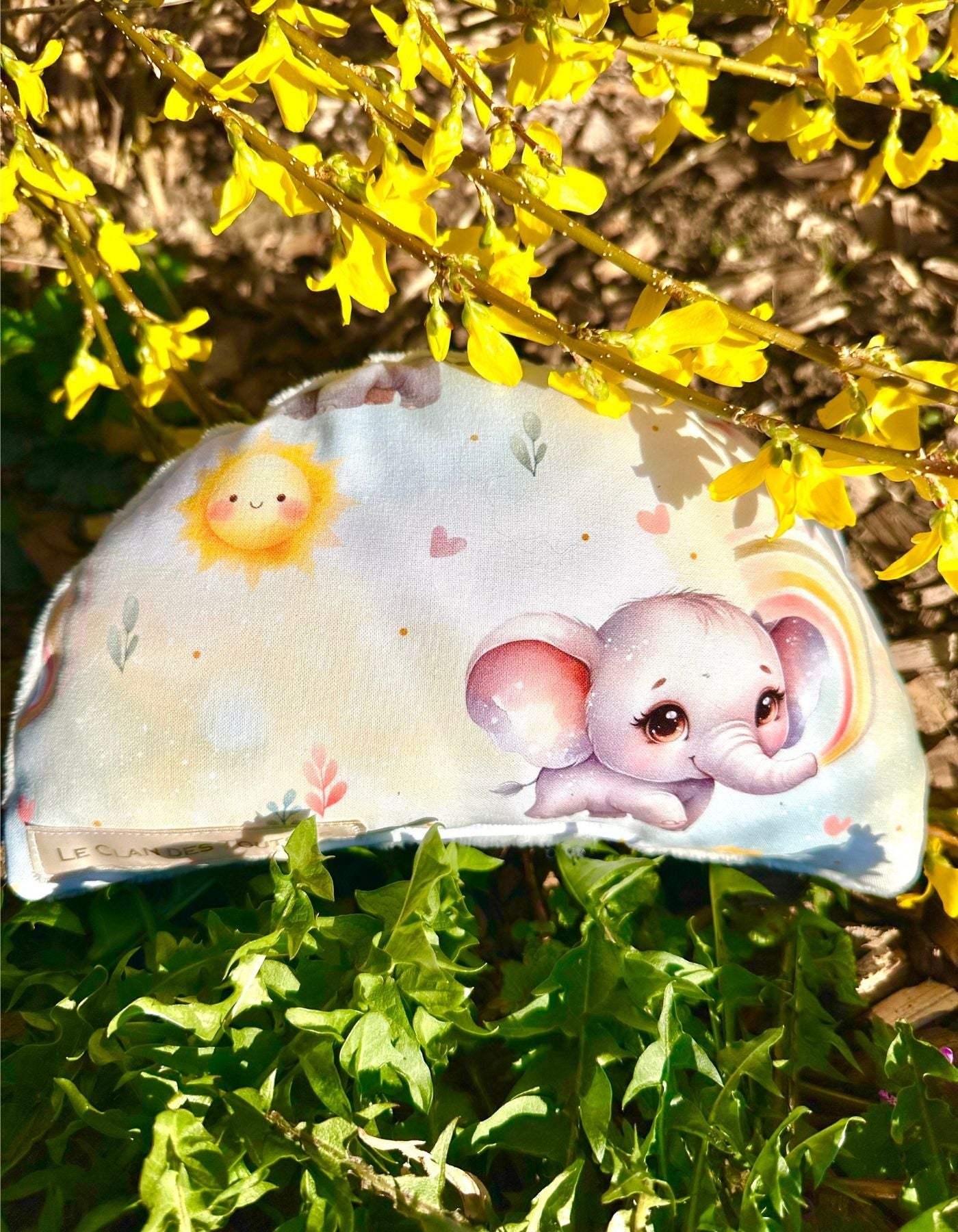 Petit coussin - MIGNON ELEPHANTEAU - 25x15cm