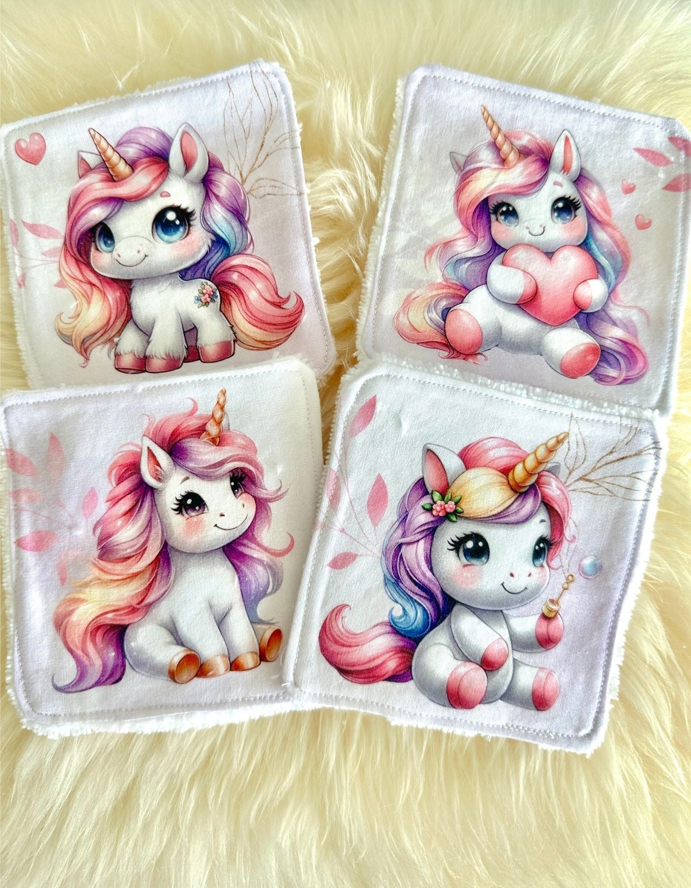Pack de 4 lingettes - MON AMIE LA LICORNE