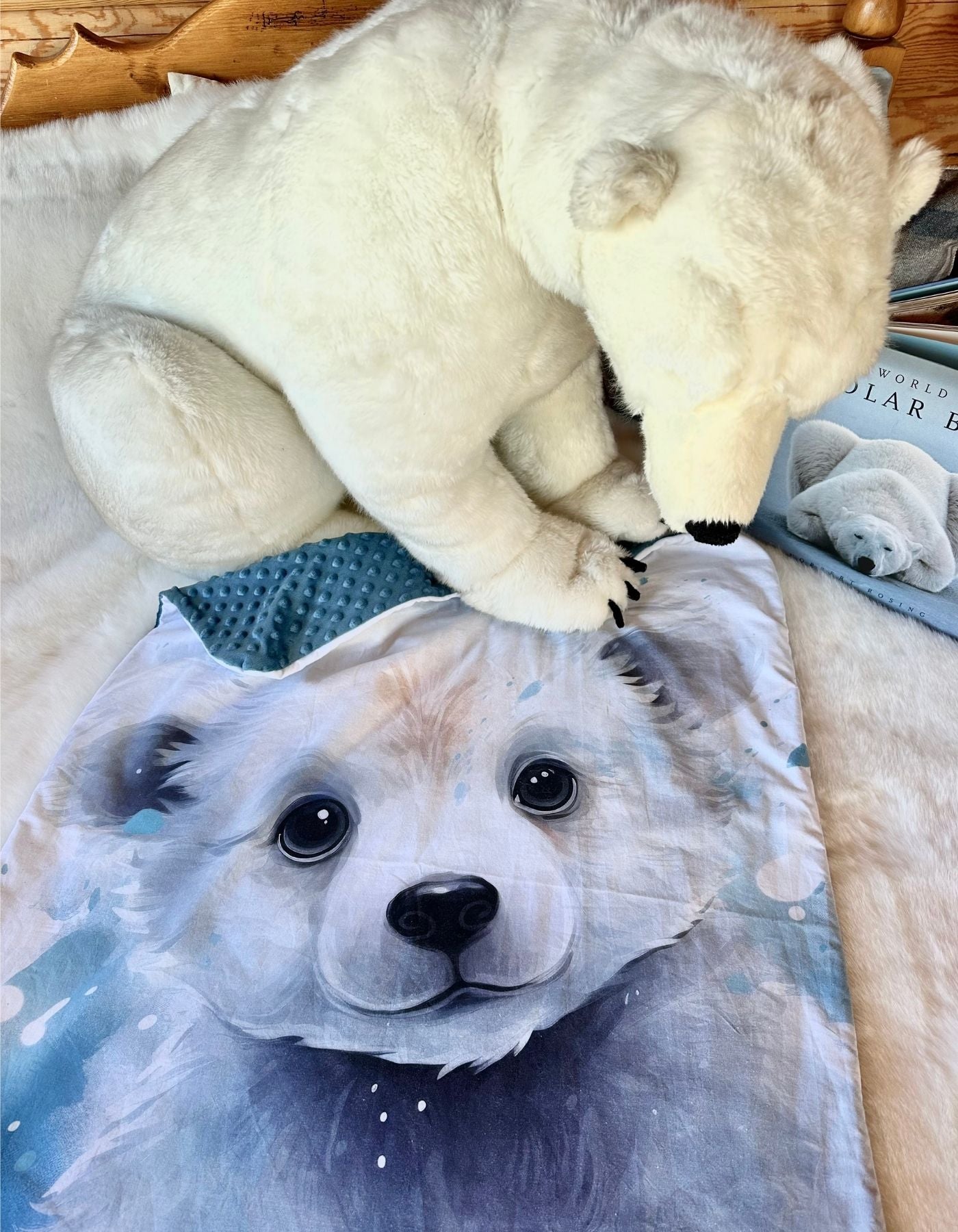 Plaid - OURS POLAIRE - 94x71cm