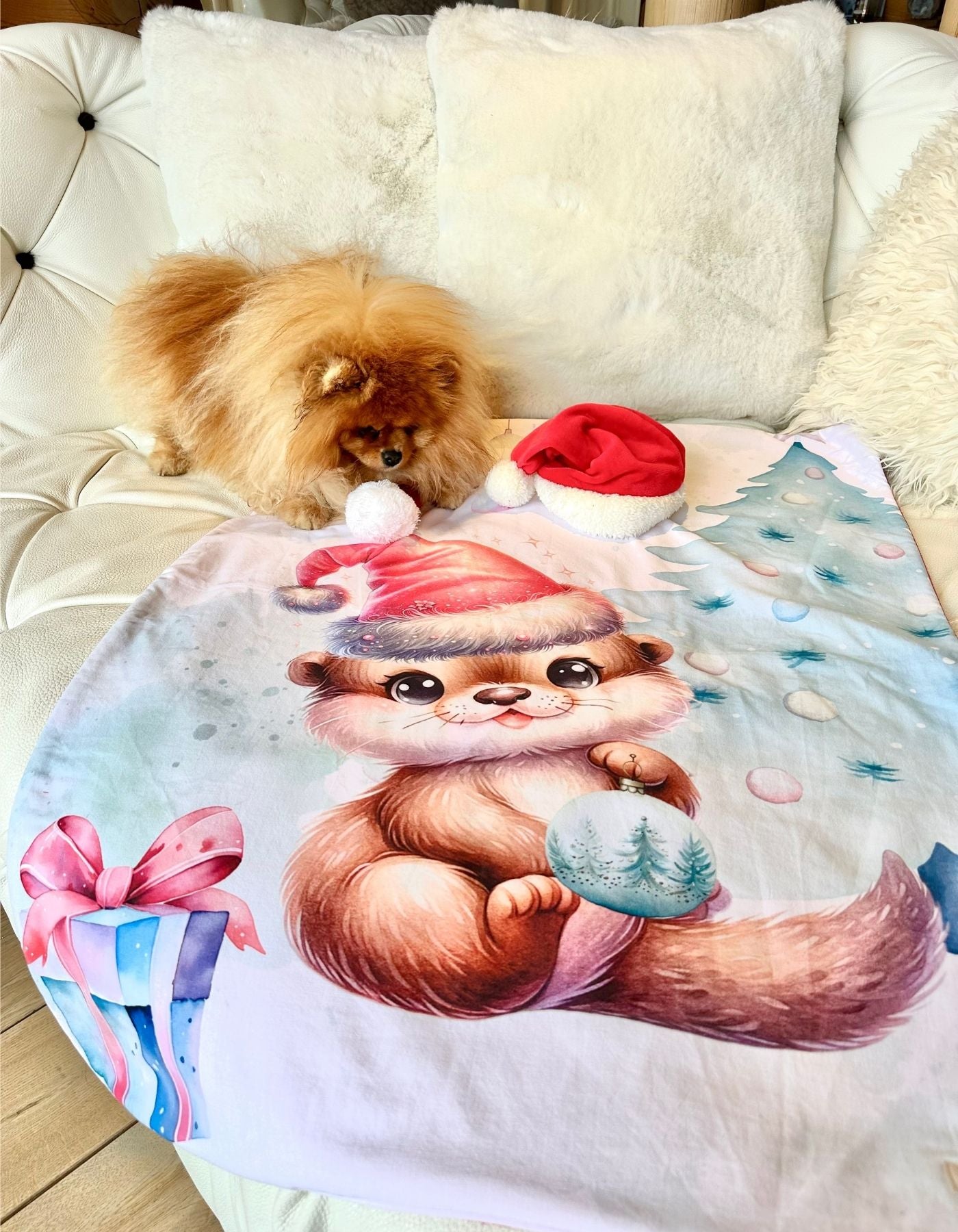 Plaid - LA PETITE LOUTRE FETE NOEL - 90x70cm