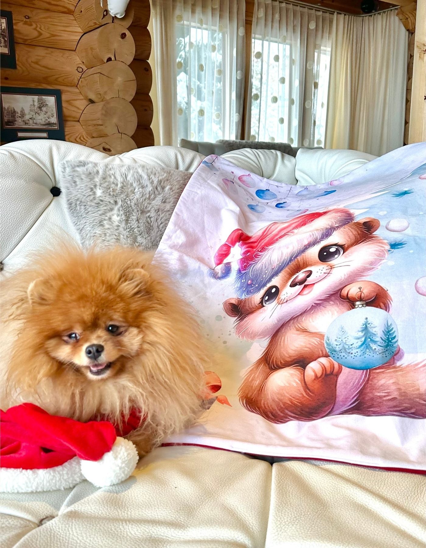 Plaid - LA PETITE LOUTRE FETE NOEL - 90x70cm