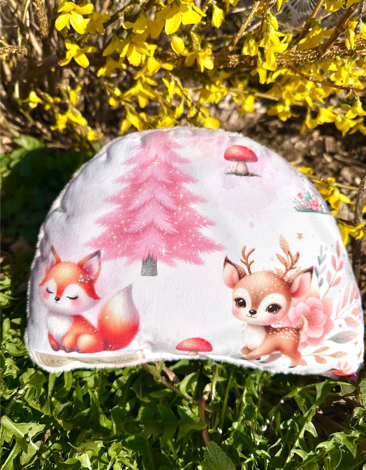 Grand coussin - UN NOËL PARADISIAQUE (rose pâle) - 26x19cm
