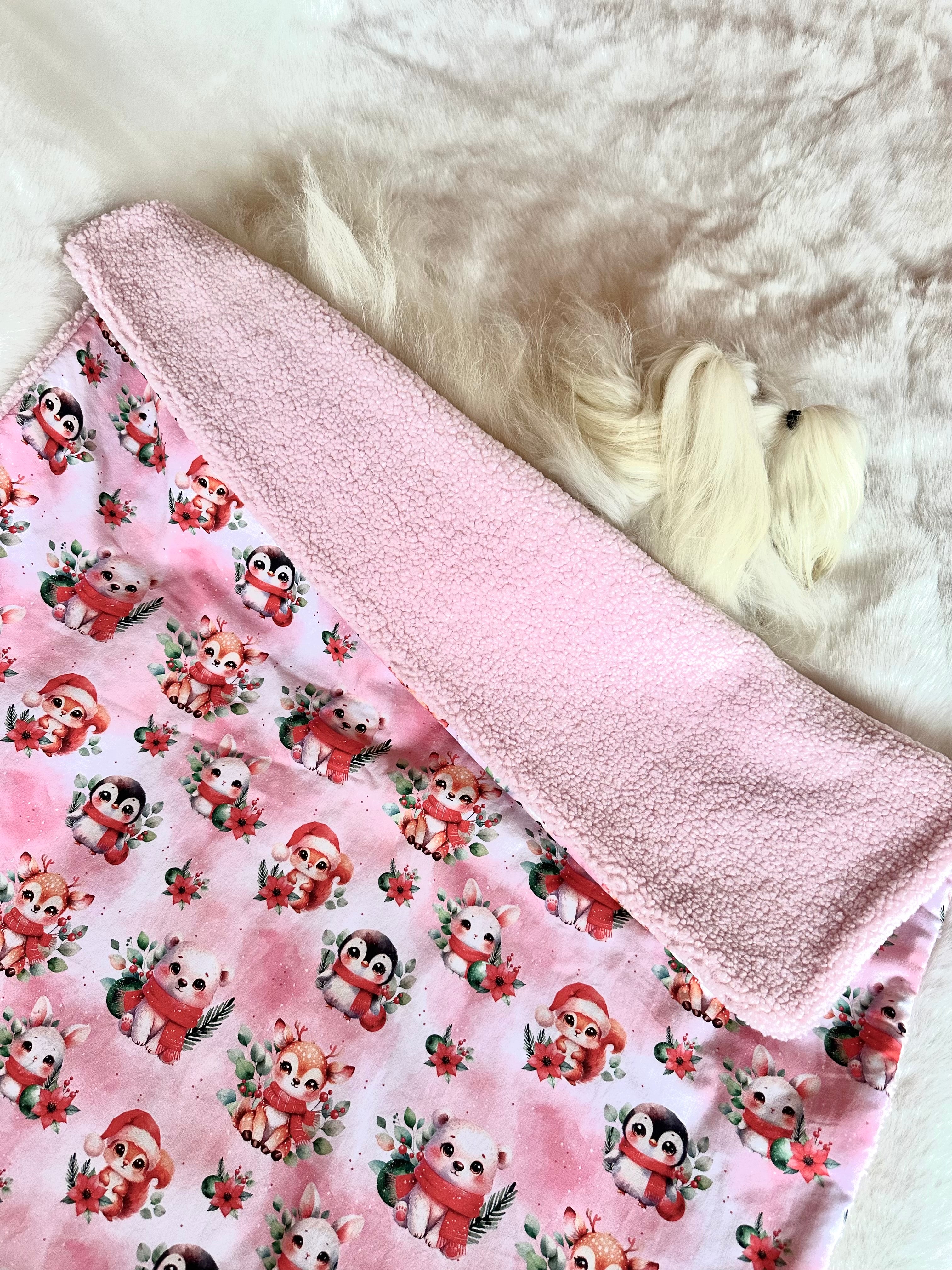 Couverture UN NOEL ROSE ENCHANTE - 73x80 cm