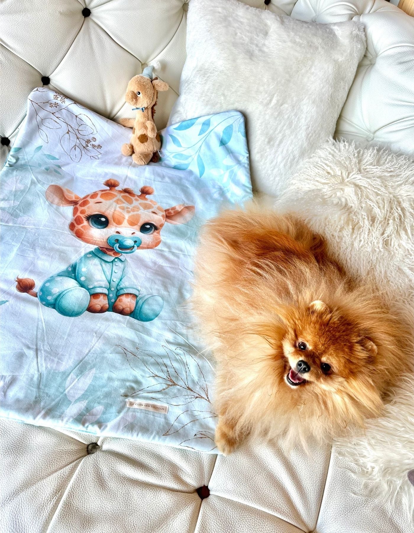 Plaid - UN ADORABLE GIRAFON - 90x70cm