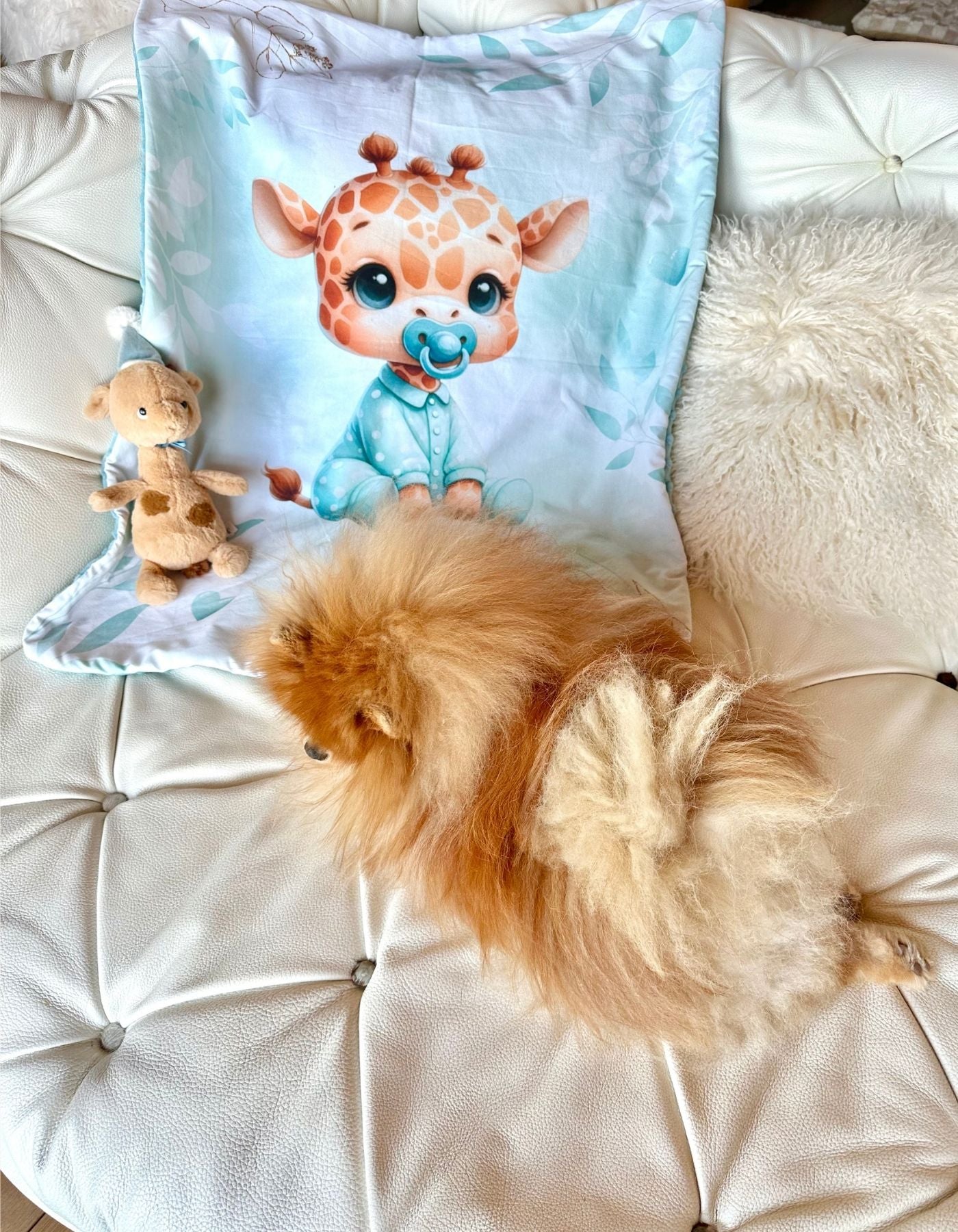 Plaid - UN ADORABLE GIRAFON - 90x70cm